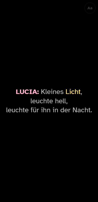 Ein Titel auf einem Handy im Publikum